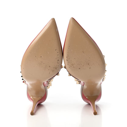 Valentino Garavani Patent Rockstud Ankle Strap 100mm Pumps 37 Rock Pink Poudre 5 of 11