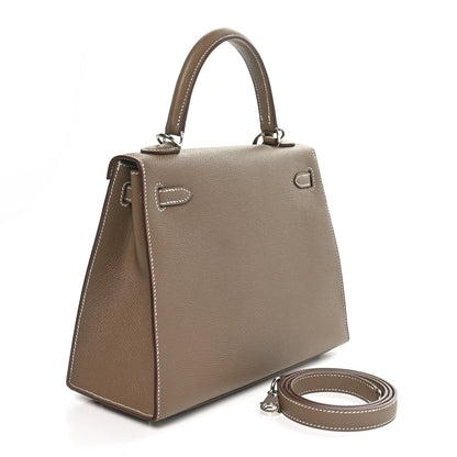 Hermes Epsom Kelly Sellier 25 Etoupe 2 of 10