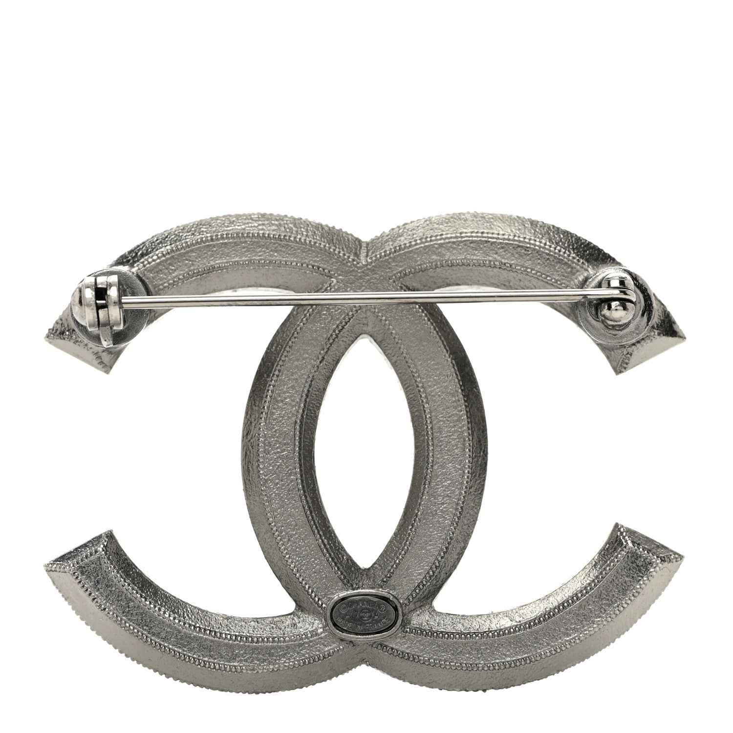 Chanel Ruthenium Pearl CC Brooch Dark Grey 3 of 5