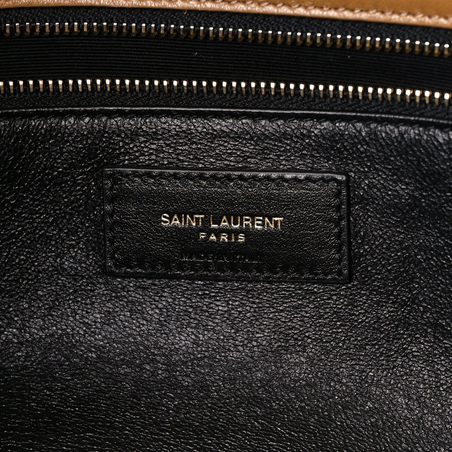 Saint Laurent Shearling Lambskin Quilted Sade Puffer Envelope Clutch Natural Brown 6 of 12