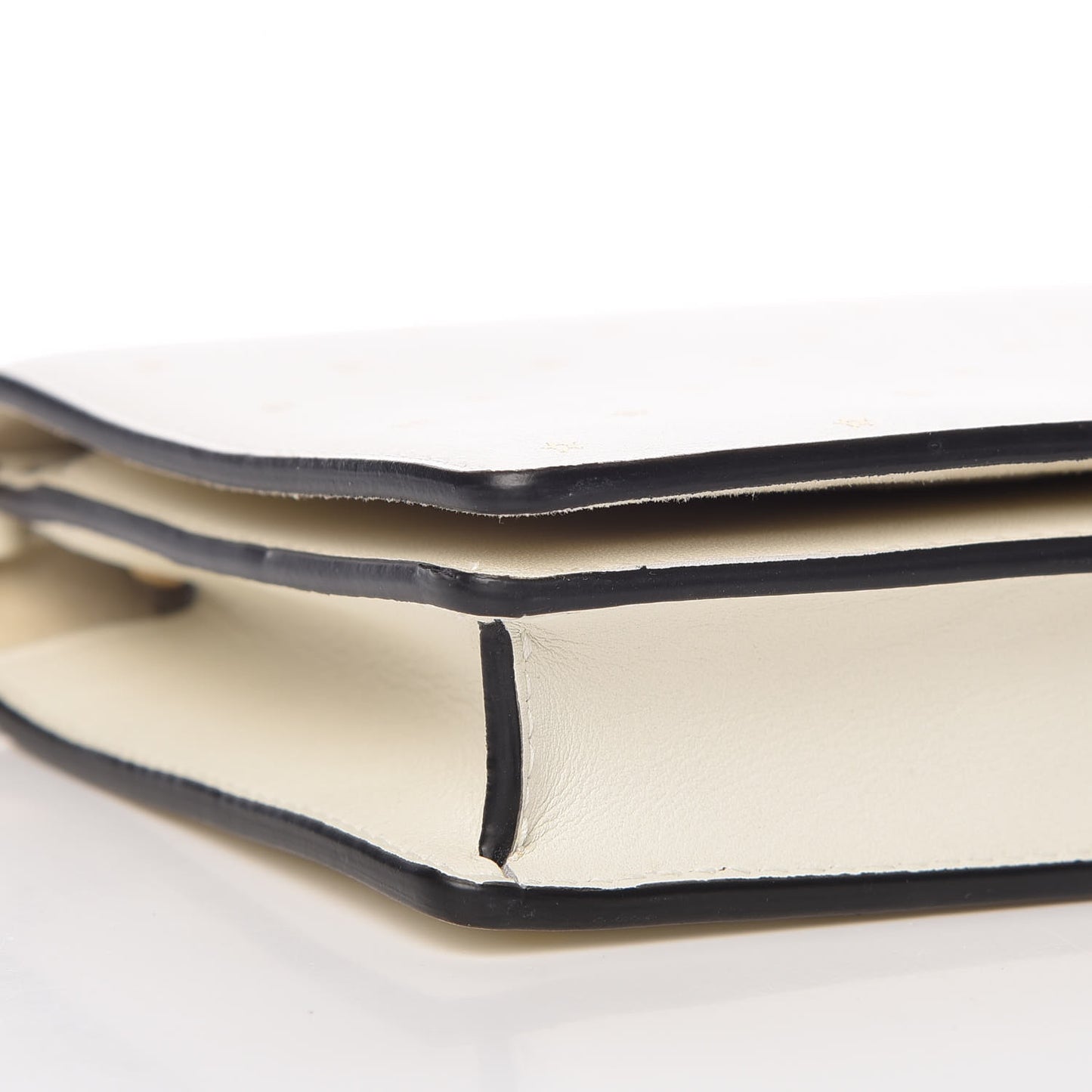 Calfskin Embossed Stars Wallet on Chain White Gold
