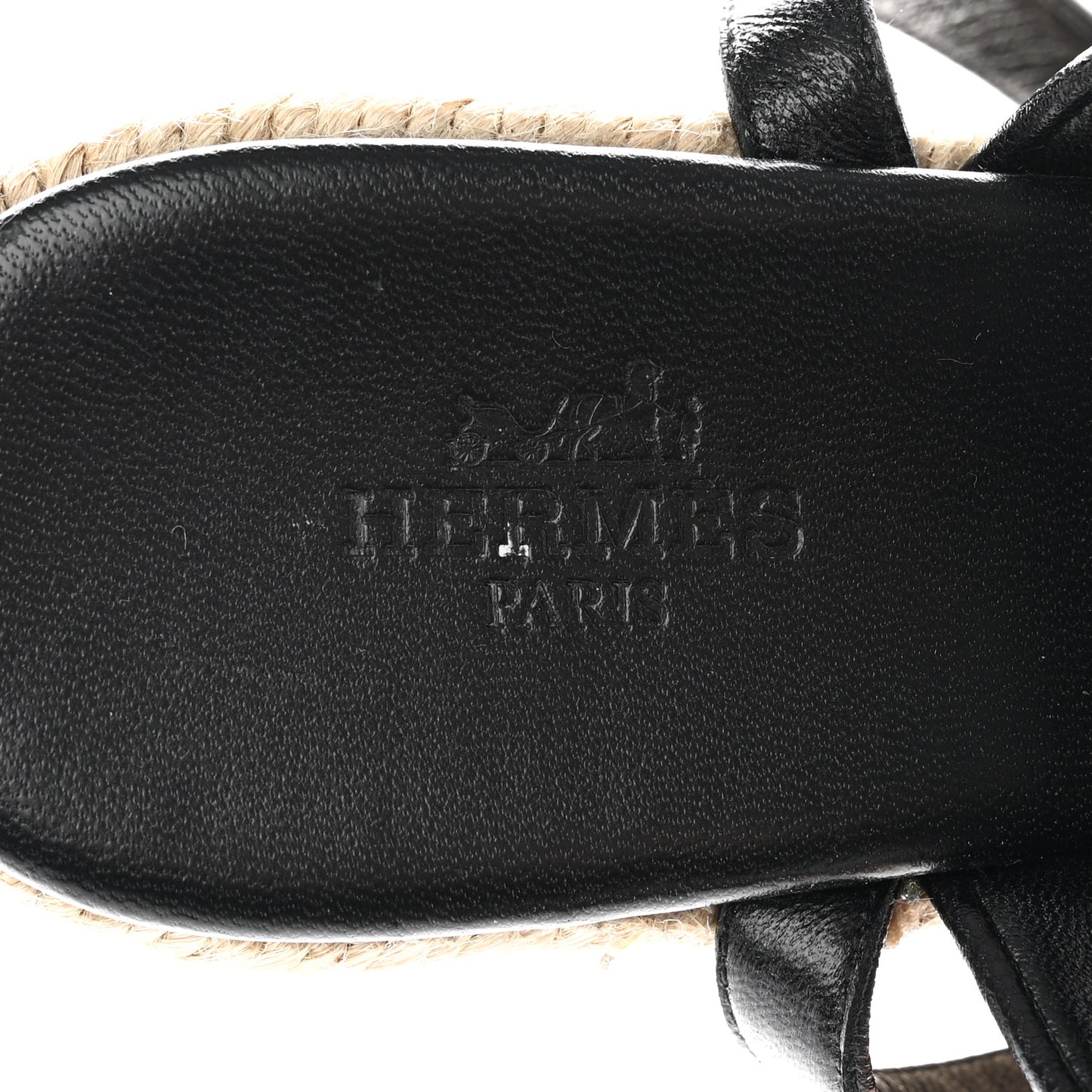 Goatskin Elise Espadrille Wedge Sandals 36 Black