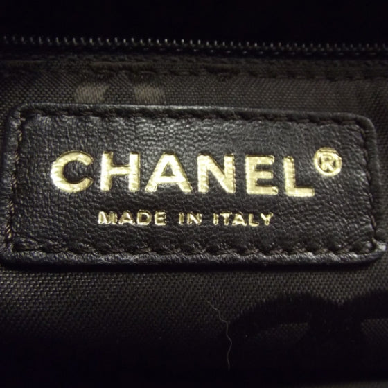 Caviar Quilted Shopping Tote Brown