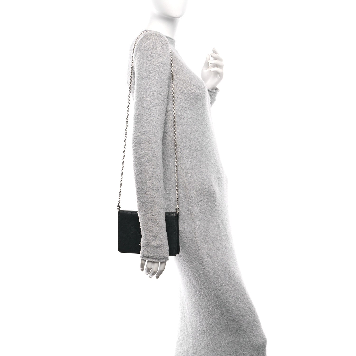 Louis Vuitton Epi Twist Belt Chain Wallet Black 2 of 10