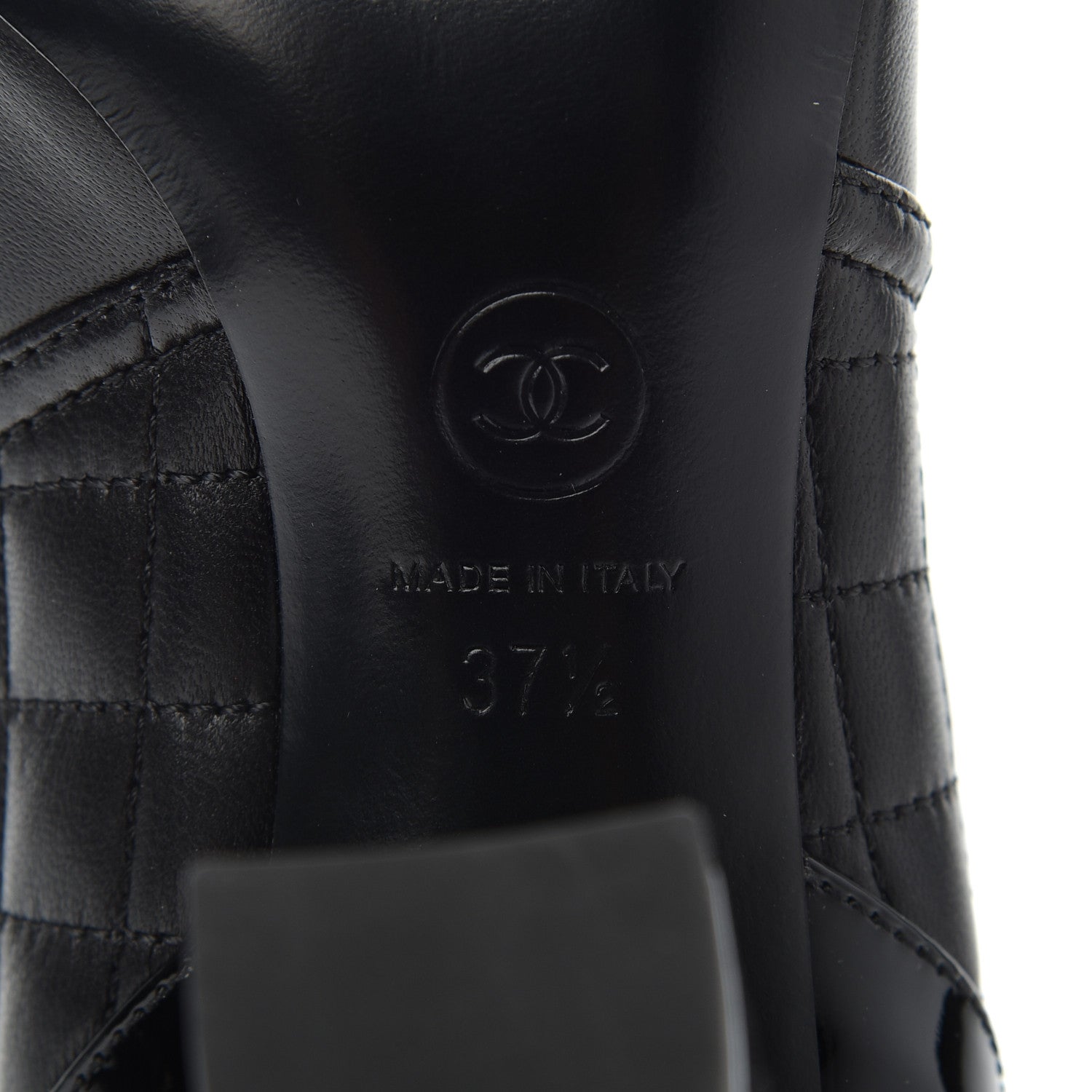 Chanel Lambskin Chain CC Short Boots 37.5 Black 6 of 13