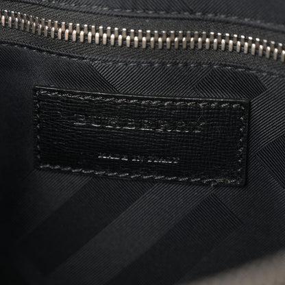 Burberry Patent Textured Calfskin Barrow Briefcase Black Blue 6 of 9