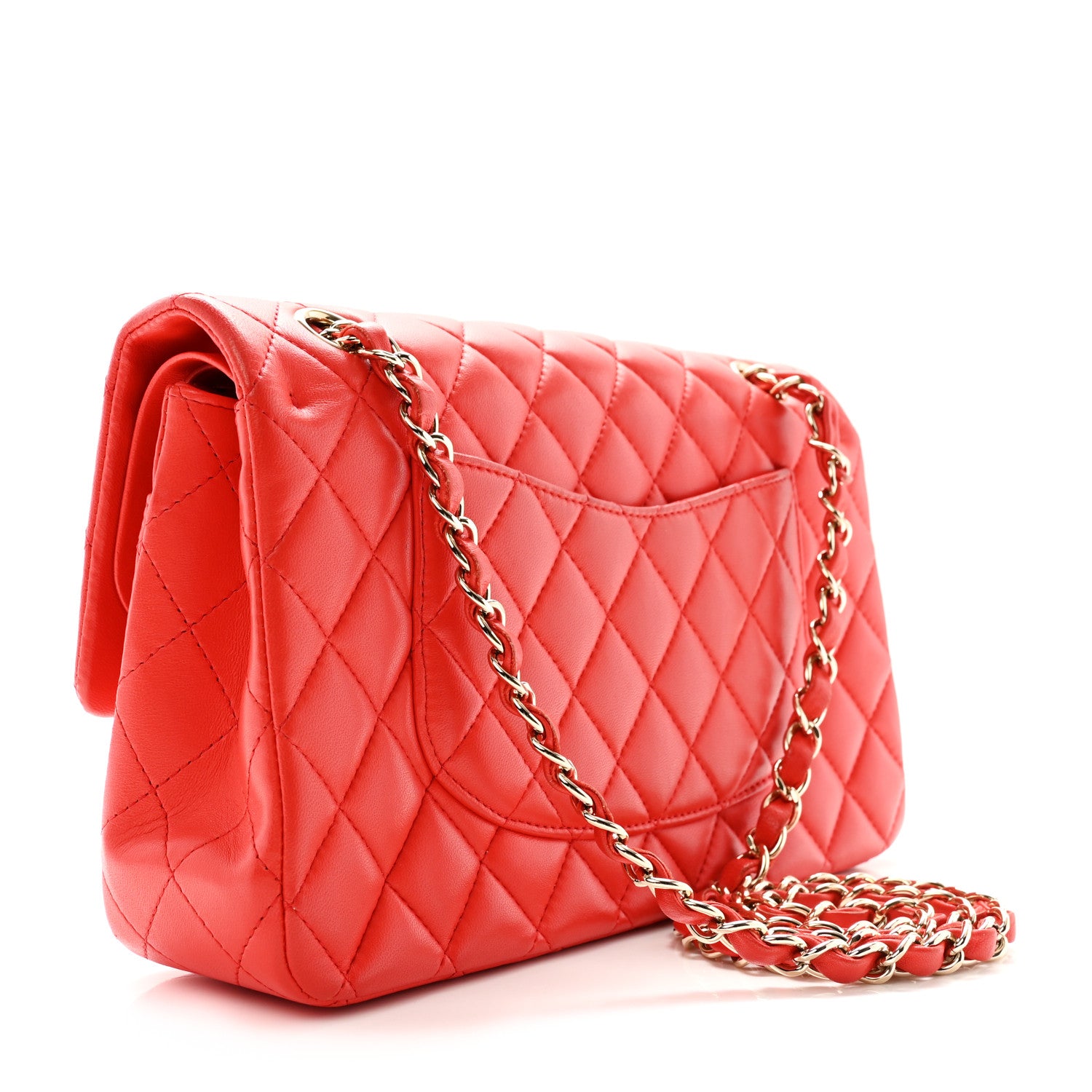 Chanel Lambskin Quilted Medium Double Flap Red 3 of 13