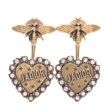 Christian Dior Metal Bee J'Adior Earrings Aged Gold 1 of 5