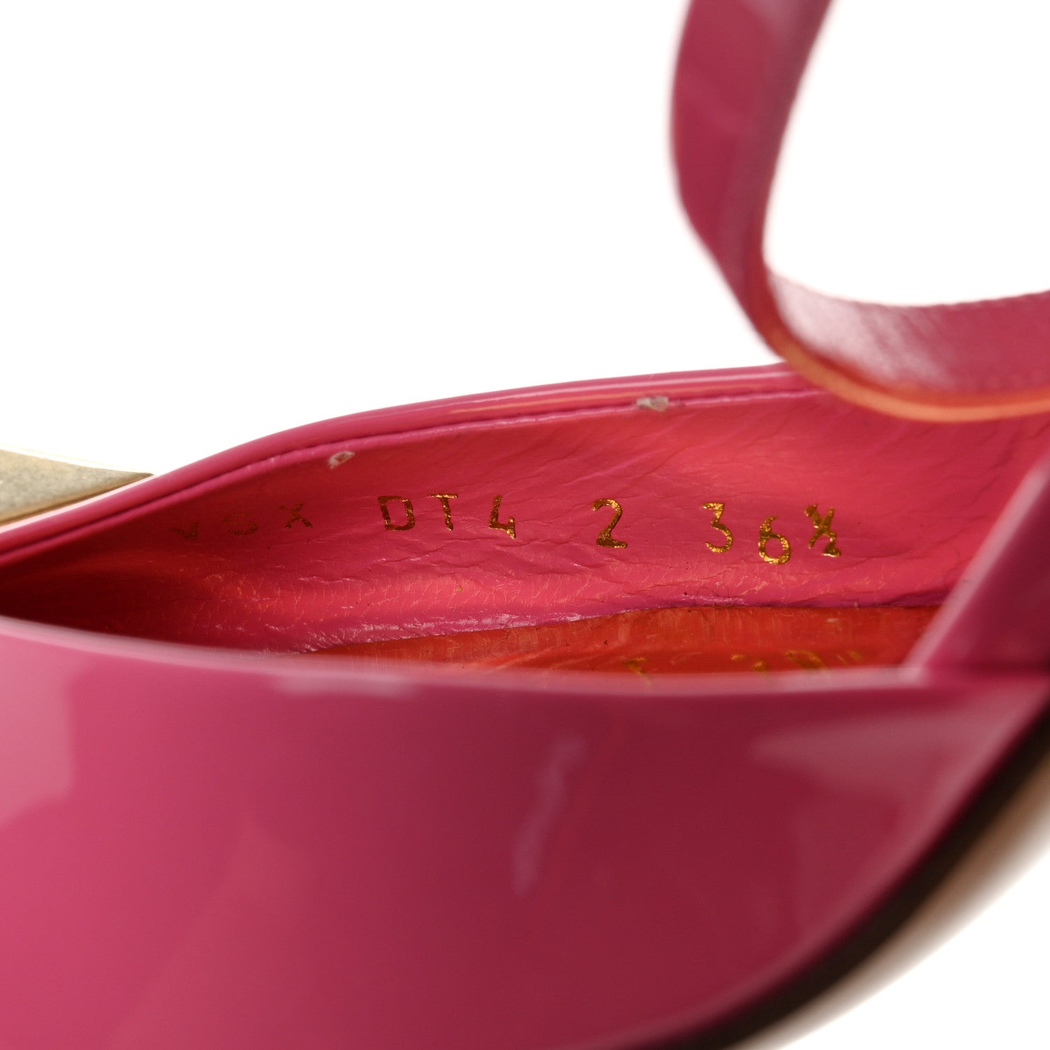 Valentino Garavani Patent One Stud Ankle Strap 90mm Block Heel Pumps 36.5 Feminine Pink 6 of 8