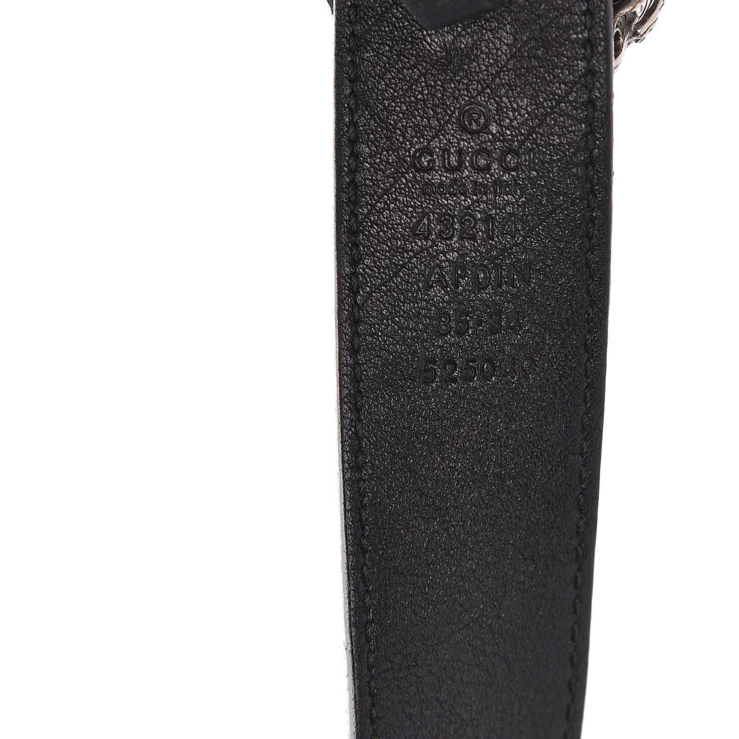 Gucci Moon Calfskin Crystal Dionysus 30mm Belt 85 34 Black Black Diamond 6 of 8