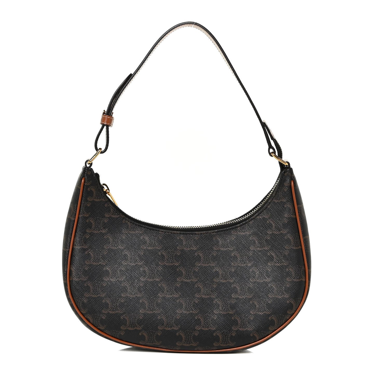 Triomphe Canvas Calfskin Ava Shoulder Bag Tan