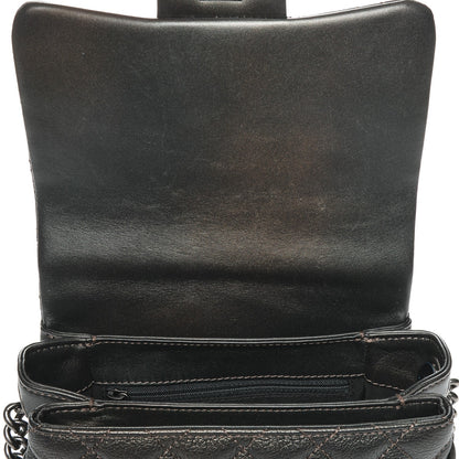 Chanel Metallic Goatskin Quilted Small Rock In Rome Flap Charcoal 16 of 16