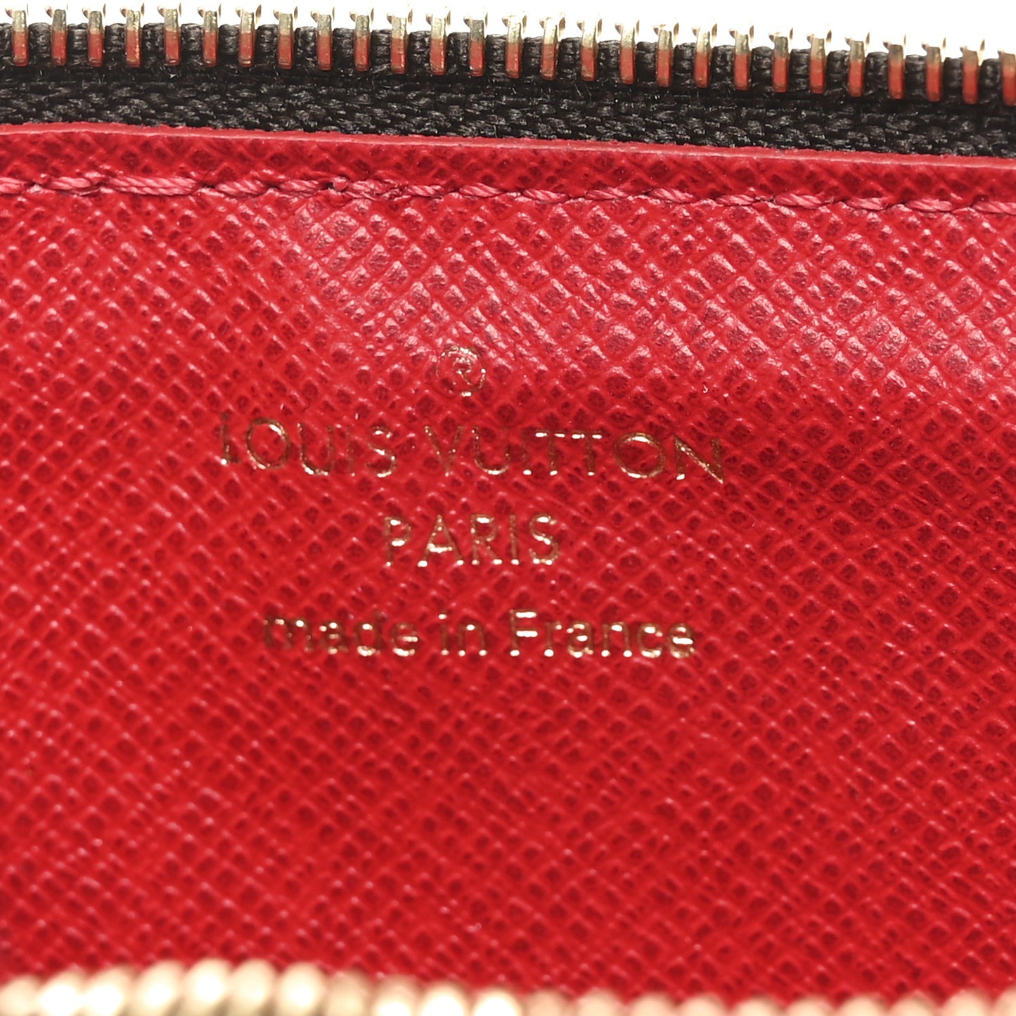 Damier Ebene Recto Verso Card Holder Red