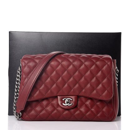Chanel Caviar Quilted Medium Rock In Rome Single Flap Burgundy 9 of 9