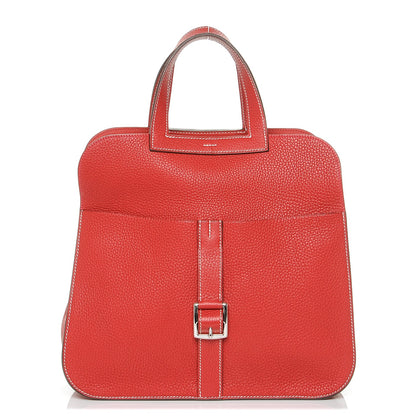 Hermes Taurillon Clemence Halzan 31 Rouge Casaque 1 of 7