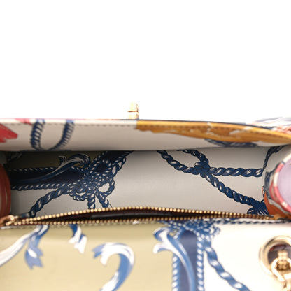 Salvatore Ferragamo Calfskin Quilted Floral Print Gancini Small Flap Bag Multicolor 5 of 10