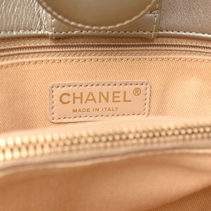Chanel Metallic Calfskin Perforated Up In The Air Tote Light Gold 7 of 12