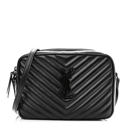 Saint Laurent Calfskin Matelasse Monogram Monochrome Lou Camera Bag Black 1 of 10
