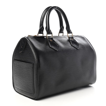 Louis Vuitton Epi Speedy 25 Black 3 of 9