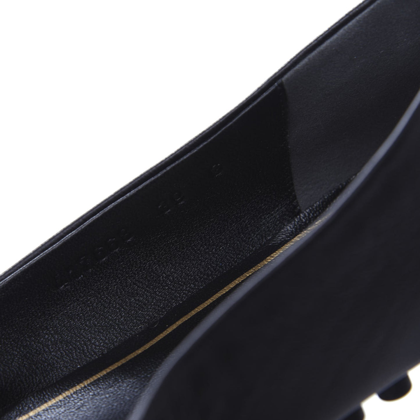 Calfskin Bayadere Bee Ballerina Flats 39 Black