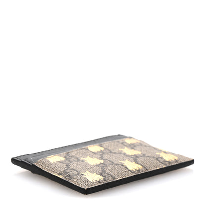 Gucci GG Supreme Monogram Bees Card Holder Black 4 of 9