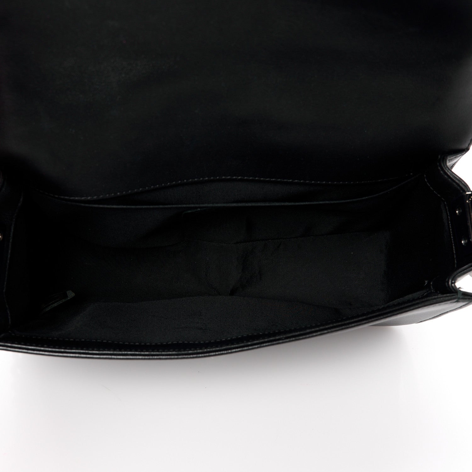 Chanel Calfskin Patent Braided Medium Boy Flap Black 5 of 10