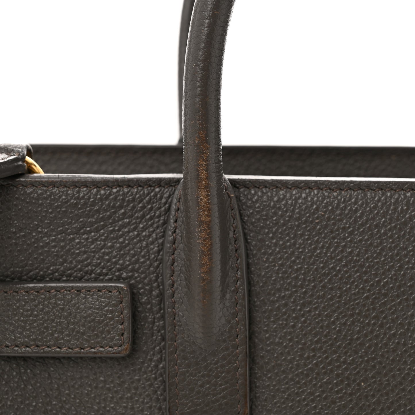 Grained Calfskin Nano Sac De Jour Coal