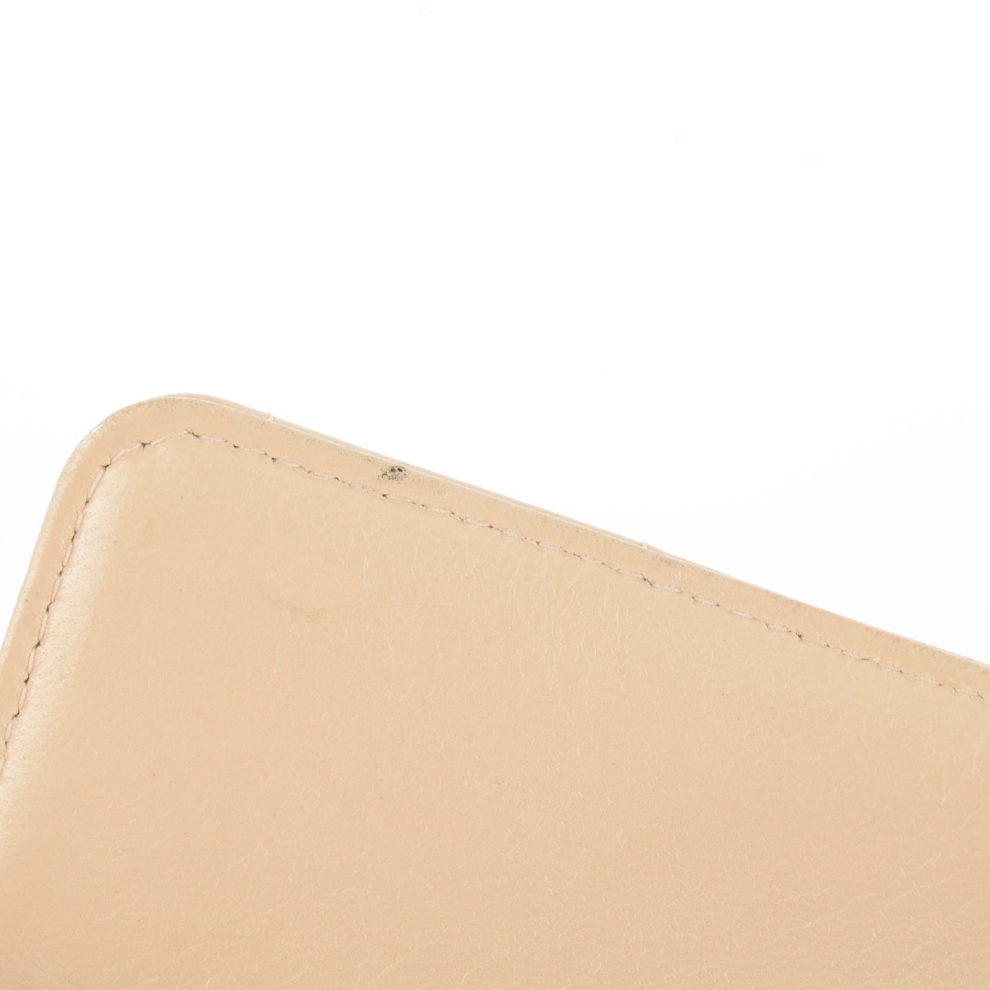 Lambskin East West Chocolate Bar Flap Beige