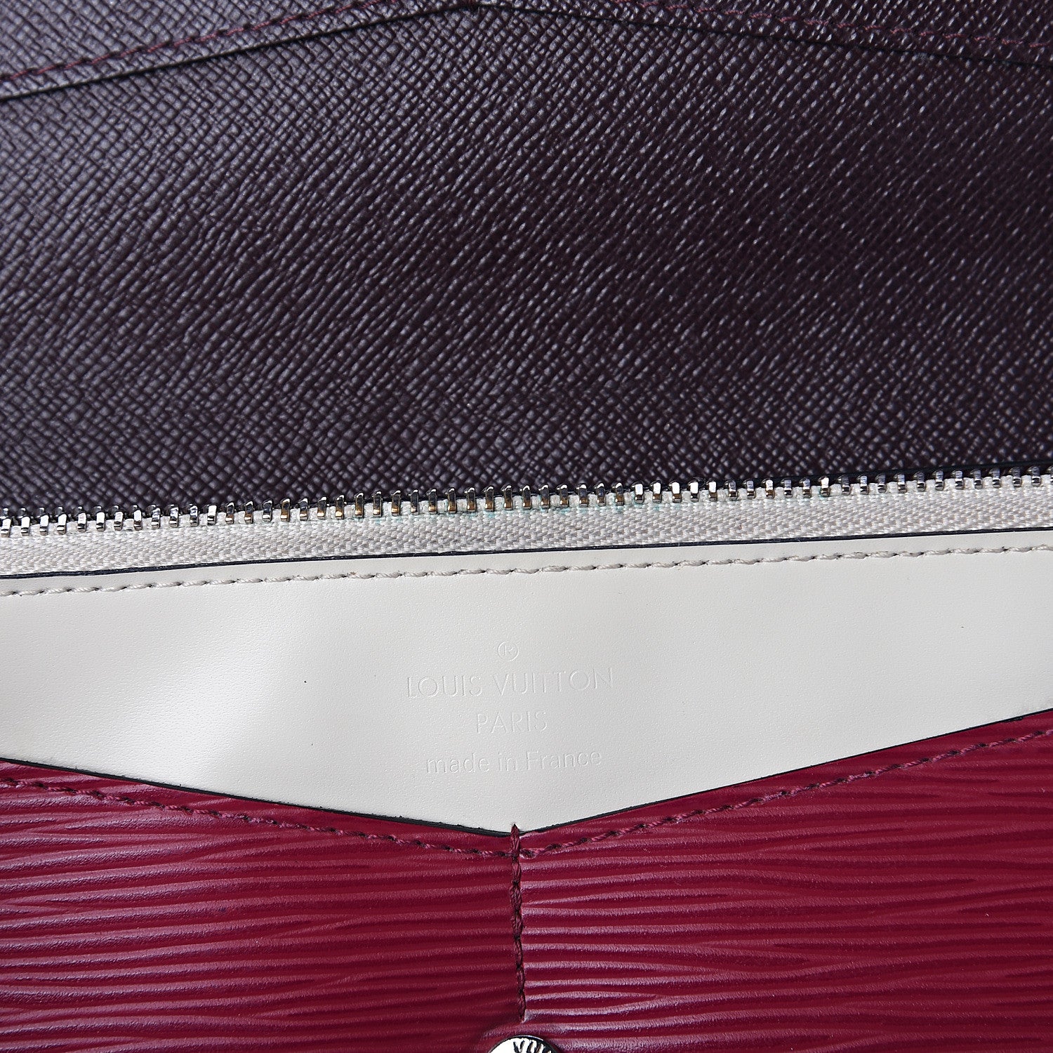 Louis Vuitton Electric Epi Flore Wallet Tri-Color Prune 5 of 5