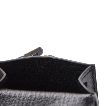 Hermes Tadelakt Mini Kelly Twilly Bag Charm Black 5 of 6