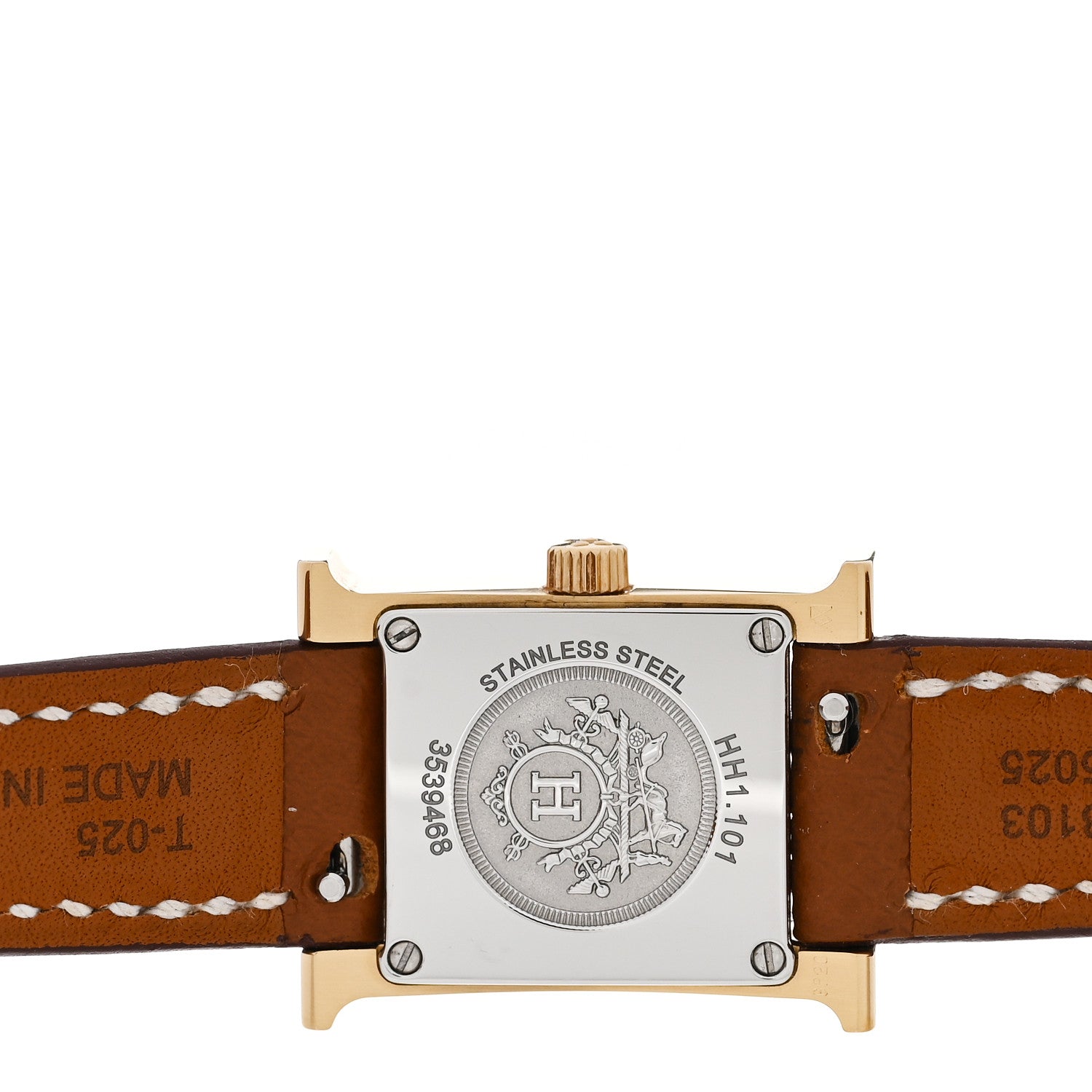 Hermes Stainless Steel Epsom 17.2mm Heure H Hour Quartz Watch Gold 4 of 5