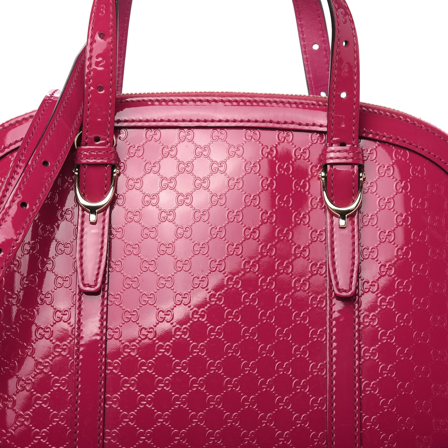 Patent Microguccissima Small Nice Top Handle Dome Bag Bright Bouganville