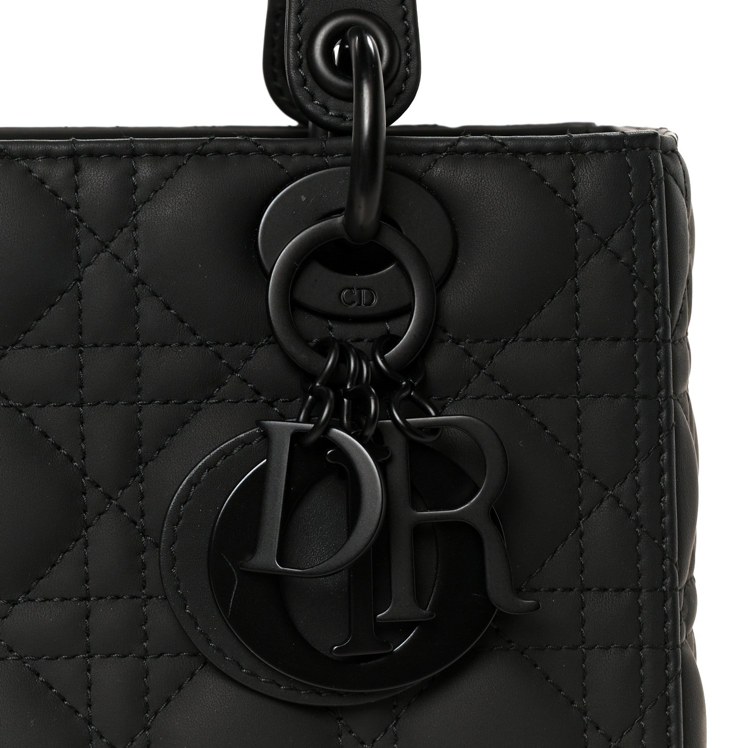 Christian Dior Ultra Matte Calfskin Cannage Medium Lady Dior Black 8 of 10