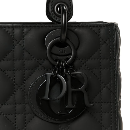 Christian Dior Ultra Matte Calfskin Cannage Medium Lady Dior Black 8 of 10
