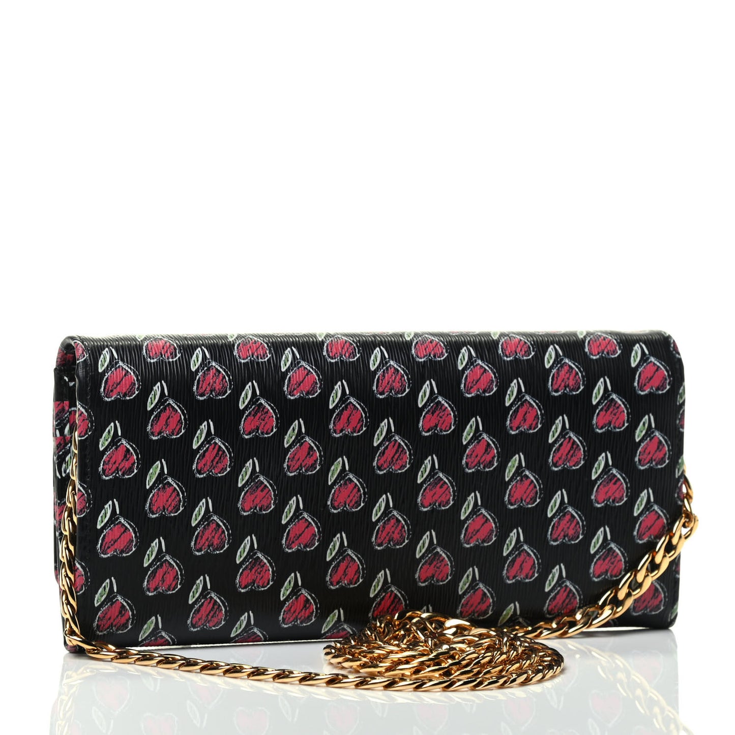 Vitello Move Love Chain Wallet Black