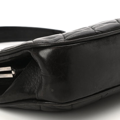Chanel Lambskin Quilted Kisslock Frame Bag Black 10 of 21
