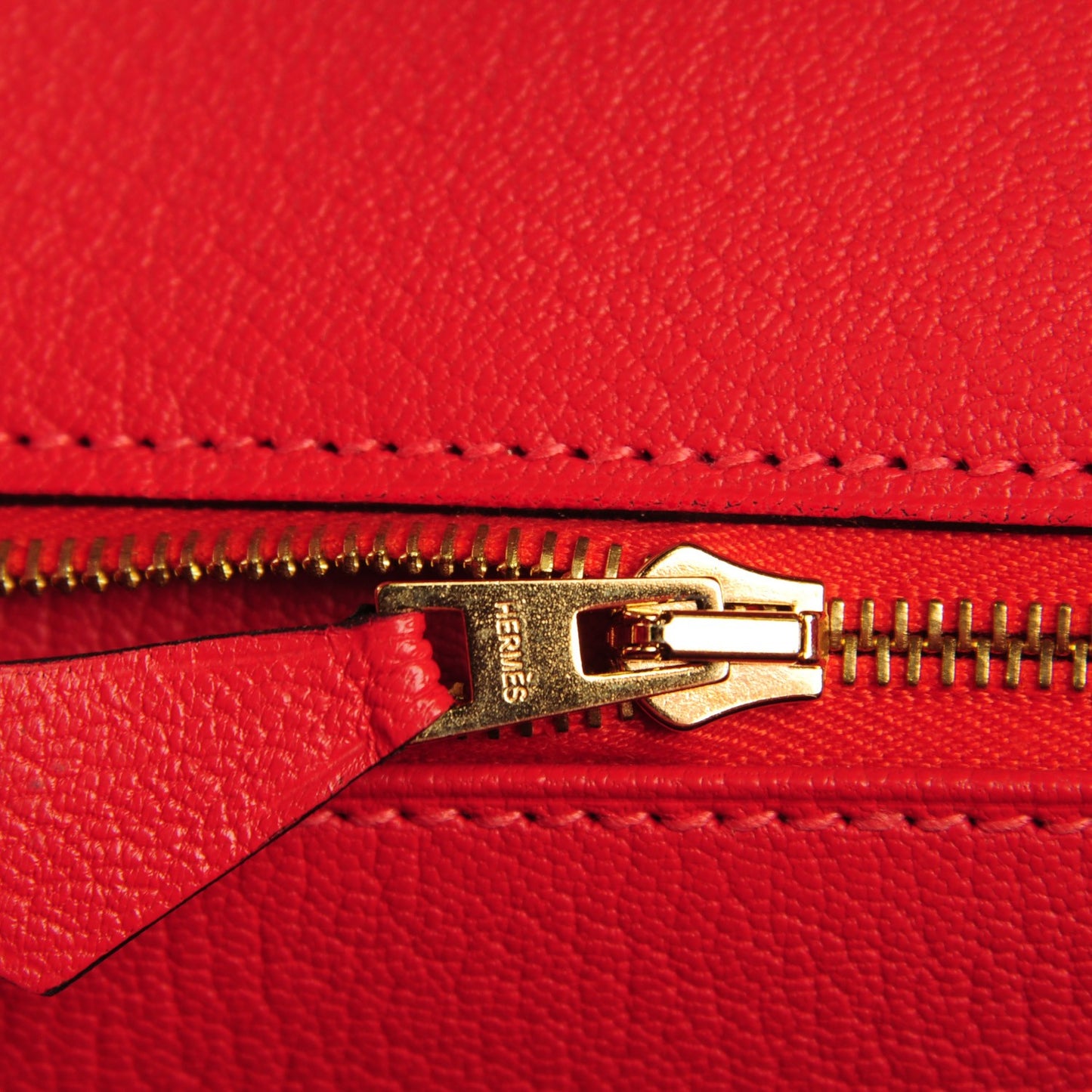Togo Bi Color Horseshoe Birkin 35 Rouge Pivoine Gris Tourterelle