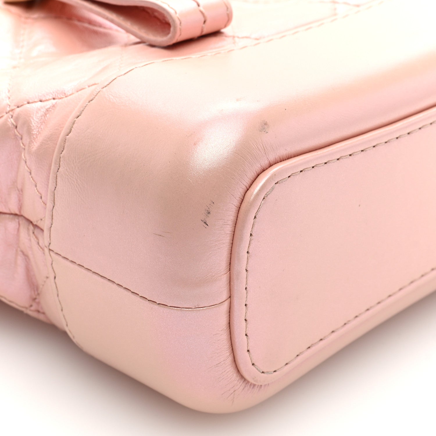 Chanel Iridescent Aged Calfskin Quilted Small Gabrielle Hobo Rose 9 of 10