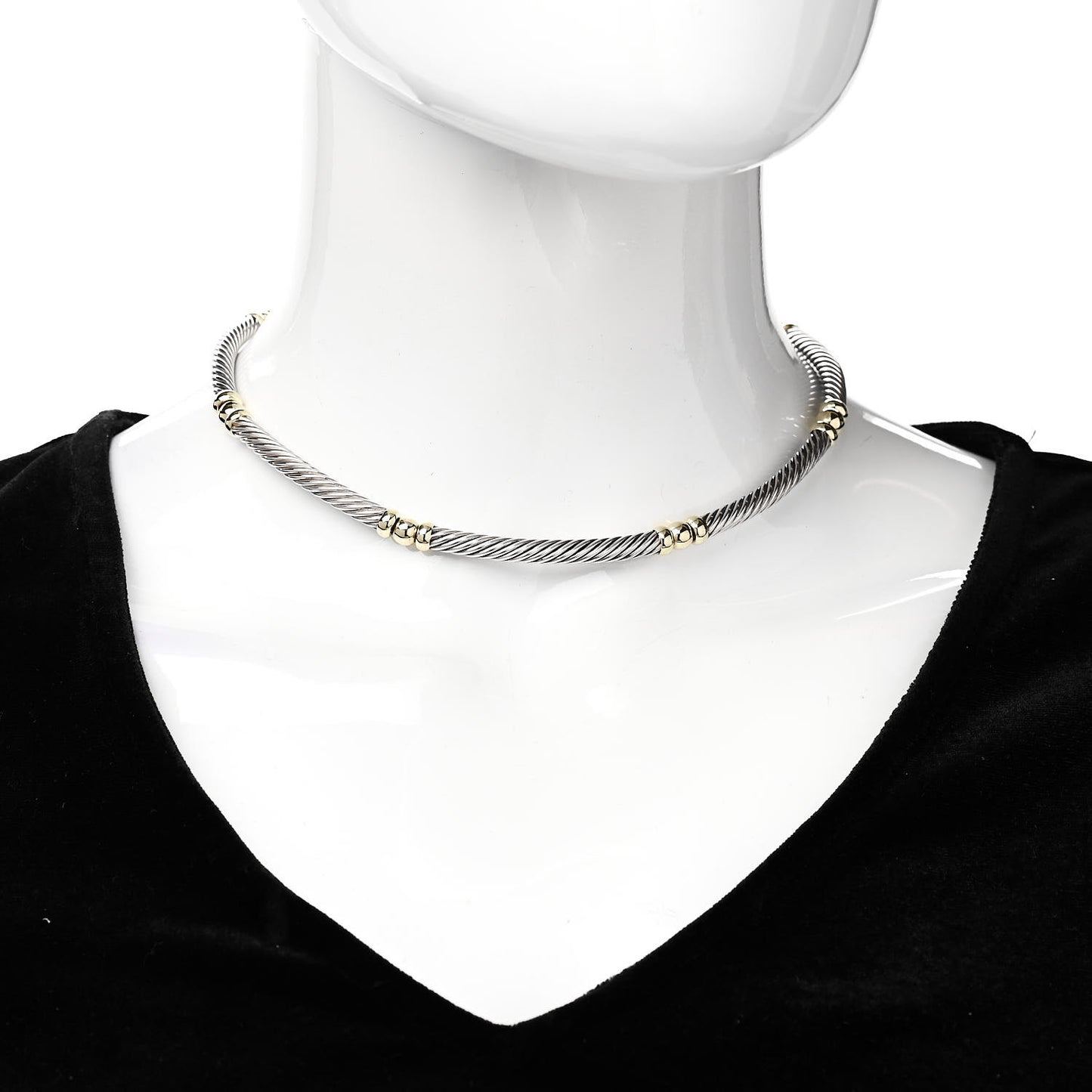 Sterling Silver 14K Yellow Gold Hampton Cable Necklace