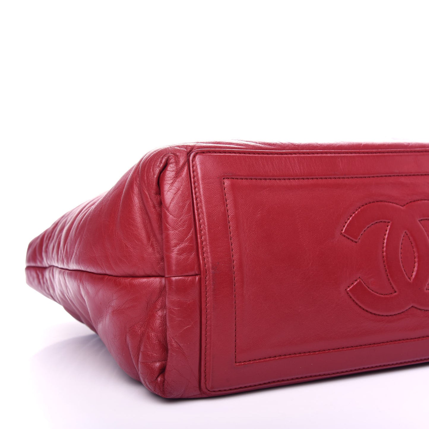Nylon Quilted Small Coco Cocoon Reversible Tote Red