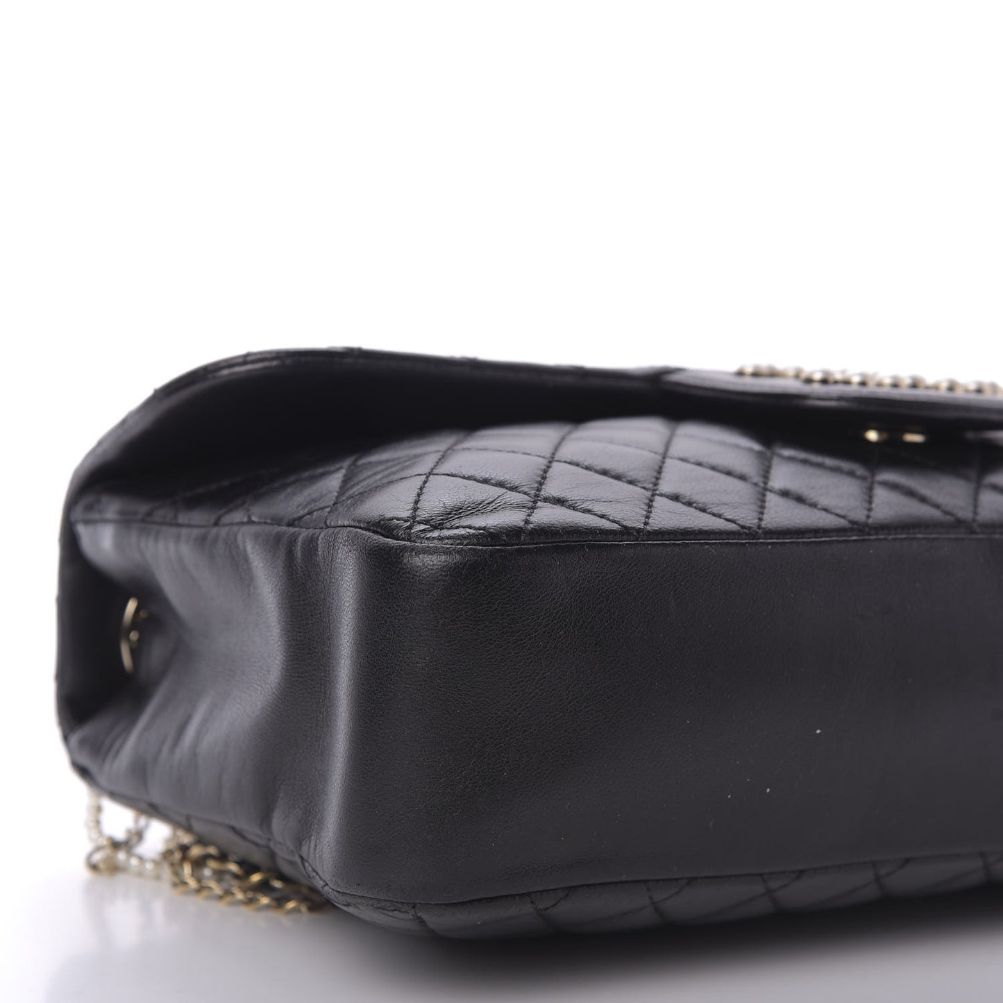 Lambskin Medium Westminster Pearl Flap Black