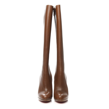 Christian Louboutin Calfskin Brosse Mirabelle 120 Tall Boots 36.5 Cuoio 2 of 7
