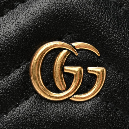 Gucci Calfskin Matelasse GG Marmont Card Holder Black 7 of 8