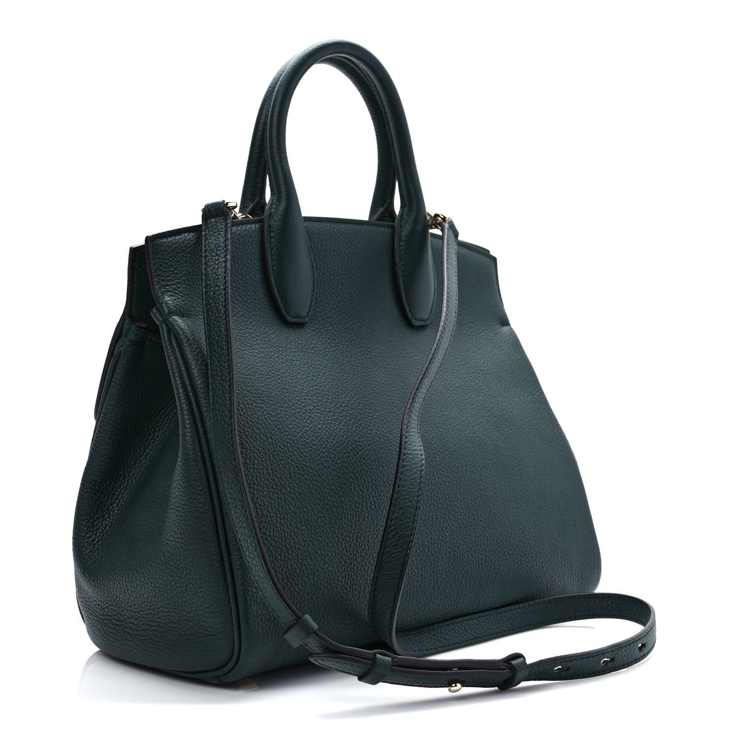 Hammered Calfskin Small Studio Rock Bag Dark Green