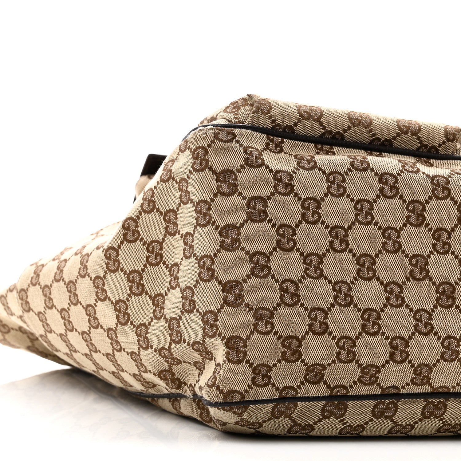 Gucci GG Monogram Medium Web Handle Double Pocket Tote Brown 9 of 10