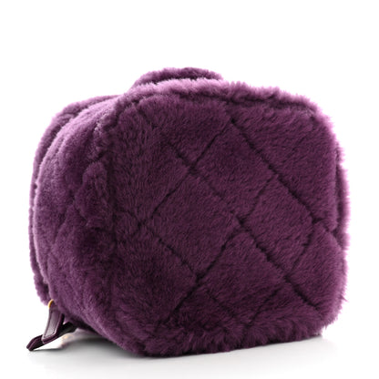 Chanel Shearling Lambskin Quilted Small Vanity Case Purple 4 of 11