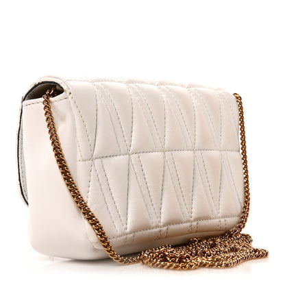 Versace Nappa Quilted Virtus Evening Bag White 3 of 10