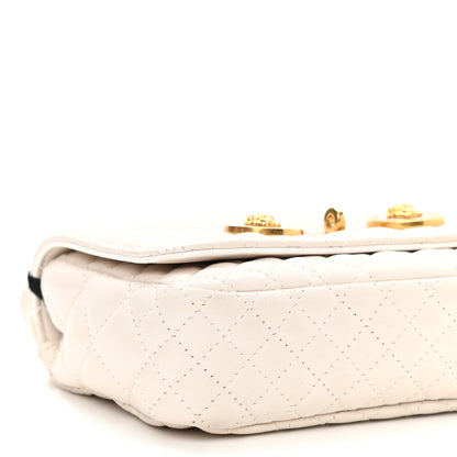 Versace Nappa Quilted Icon Shoulder Bag White 8 of 11