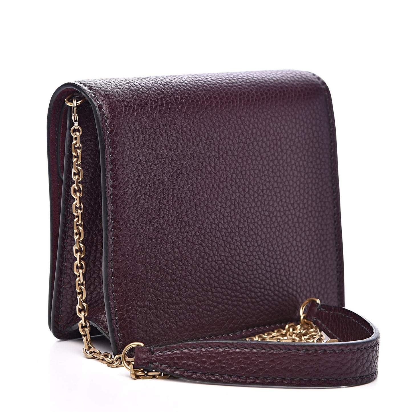 Grained Calfskin D-Bee Crossbody Burgundy