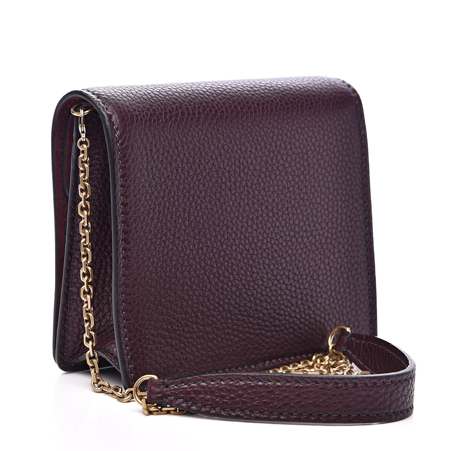 Christian Dior Grained Calfskin D-Bee Crossbody Burgundy 3 of 11